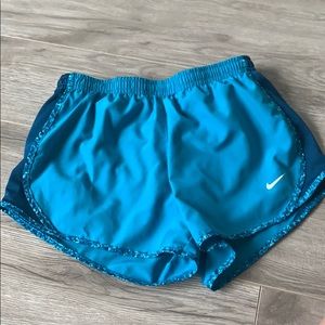 Girls Nike blue athletic shorts